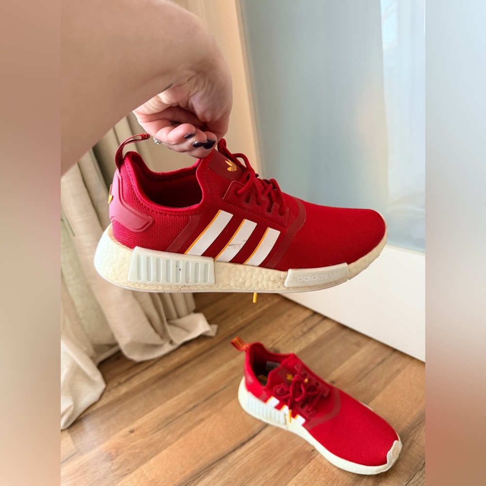Adidas NMD R1 Red Boost Sneakers Mens Size 10